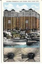 NYC Subway - Hudson River Terminal, and Tubes, Card from 1947, Front & Back View picture