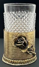 Matson Stylebuilt Ormolu Rose Vanity Bathroom Glass Cup Holder Hollywood Regency picture