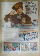 Sunshine Krispy Crackers Ad: Child Soldier  from 1941 Size: 11 x 15 inches picture
