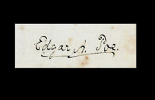 Edgar Allen Poe Autograph Reprint On Genuine Original Period 1840s Paper *a picture