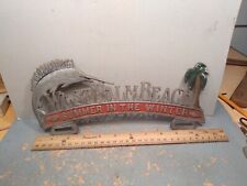 Vintage WEST PALM BEACH  LICENSE PLATE TOPPER Rare Old Advertising Sign Florida  picture