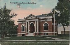 Carnegie Library, Turners Falls, Massachusetts 1916 Postcard picture