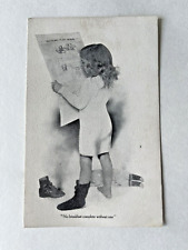 c1905 Antique Vintage PLAIN DEALER Postcard Cleveland OH Girl Reading Newspaper picture