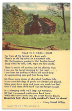 That Old Cabin Home c1946 poem by Harry Russell Wilkins picture