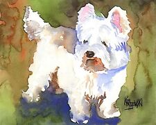 West Highland White Terrier 11x14 signed art PRINT painting     picture
