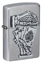 Zippo Dead Mans Hand Emblem Design Pocket Lighter picture