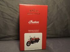 MINT 2021 Hallmark INDIAN SCOUT Motorcycle 100th Anniversary Metal Ornament picture