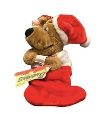 VTG Gemmy Scooby Doo Christmas Stocking Santa Hat Sings Cartoon Network AS IS picture