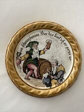 Rare Antique Villeroy & Boch Mettlach Coaster w/Gnomes #1032 Early 1900's picture