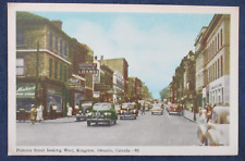 ca1940 Kingston Ontario Canada Princess Street & Cars Rexall Drug Store Postcard picture