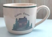 Cute Log Cabin Fever Ceramic Coffee Tea Mug Tree Mountain Homestead picture