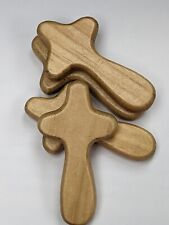 4 Palm Prayer Cross Crosses Holy Wood Comfort Handheld Handmade Gift Gifts picture