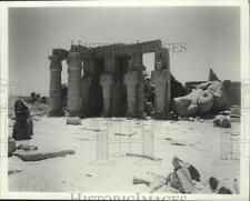 1987 Press Photo The Ramesseum, Ramesses II's Funerary Temple on Nile West Bank picture