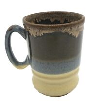 VTG Pottery Brown Blue Drip Coffe Tea Cup Mug Made In England picture
