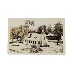 Postcard Old Country Church White Church Building Real Photo Unposted picture