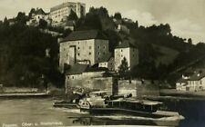 Passau Germany Upper & Lower House On The River RPPC Real Photo Postcard picture