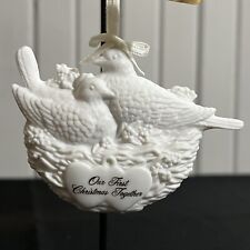 Roman Inc Porcelain LOVE BIRDS “Our First Christmas Together “ NWT picture