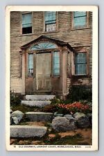 Marblehead MA-Massachusetts, Old Doorway Lookout Court, Antique Vintage Postcard picture