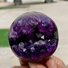 181G Natural Uruguayan Amethyst Quartz crystal open smile ball therapy picture