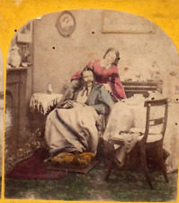 A Wife As She Should Be.  Tinted Stereoview Photo picture