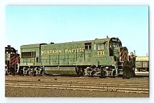 Western Pacific Railroad 771 U36B Demonstrator 304 Engine Vintage Postcard picture