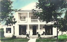 COLORED RPPC OF HISTORIC HOME original real photo postcard WHITE HOUSE & PORCH picture