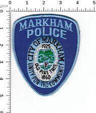 MARKHAM -- VINTAGE CC BACKING -- ILLINOIS POLICE COLLECTIBLE PATCH picture