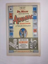 1937 Dr Miles New Weather Almanac Advertising Medicine Cures Alka Seltzer Pharma picture