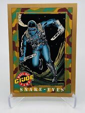 1991 Gi Joe Impel Gold Border Snake-Eyes Hall of Fame Card #7 picture