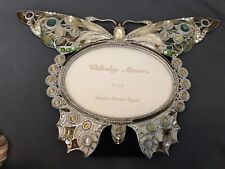 Wellesley manor enamel w/Czech crystal butterfly picture frame 5