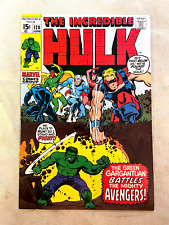THE INCREDIBLE HULK #128 MARVEL 1970 HULK vs. THE AVENGERS VF+ CONDITION picture