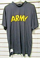 NWOT Genuine US Army APFU SS T-Shirt Large Black/Gold Nylon/Spandex picture