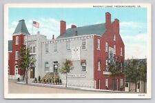 Postcard Masonic Lodge Fredericksburg Virginia picture