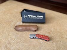 William Henry  Pocket Knife - Early Production w/ Red Apple Scales picture