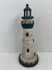 Vintage Nautical Wooden Lighthouse- Solid Wood-8” Tall. Really Nice Piece picture