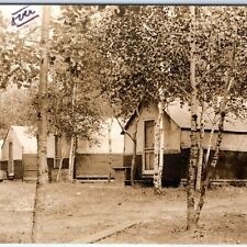 c1910s Camp Resort Shacks RPPC Cabins Unknown Location Real Photo PC A129 picture