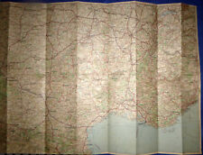 RARE MAP - 1955 - FRANCE - Folding Tourist Map - SHELL - PARIS - NICE - BORDEAUX picture