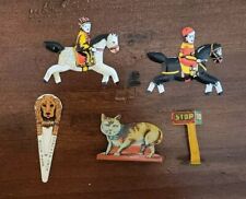 Vintage Cracker Jack Toy Tin Metal Litho Lot 1940s Carnival Prize picture