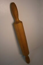 Vintage Wooden Rolling Pin Pastry Pizza Roller Antique European Farmers Kitchen picture