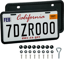 License Plate Frames - 2 PCS Silicone License Plate Holder for US Car Universal  picture