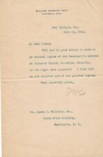 William H. Taft- Great content TLS Signed by his Secretary picture