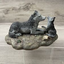 Wolf & Pup Sculpture - The Spirit of the Wild Collection 
