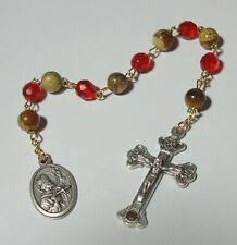 St Boniface One Decade Rosary w/ Catacombs Soil Crucifix  Apostle to the Germans picture