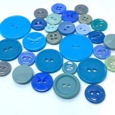 Vintage Colt Button Lot Aqua Turquoise Blue Confirmed Plastic House Dress picture