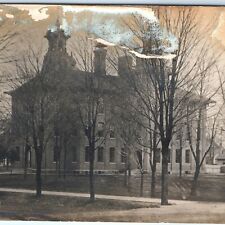 1909 Sturgis, Mich. Central School RPPC Brick Building Real Photo Postcard A97 picture