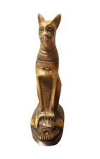 Hand Carved Small Egyptian Cat Bastet Statue 5.5