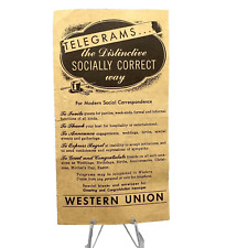 WU WESTERN UNION 1954 receipt Telegrams the Distinctive Socially Correct Way picture
