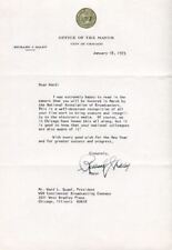Original Signature Letter Chicago Mayor Richard J. Daley January 18, picture