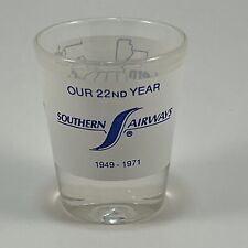 Advertising Shot Glass SOUTHERN AIRWAYS Airlines 22nd Year 1971 Southern Country picture