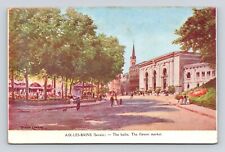 Vintage Postcard AIX LES BAINS FRANCE SAVOIE Baths Flower Markets 1908-1918 picture